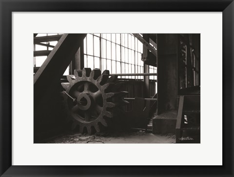 Framed Old Gears Print