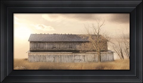 Framed Sundown at the Barn Print