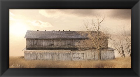 Framed Sundown at the Barn Print