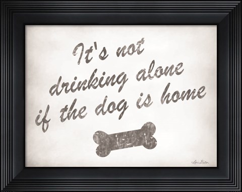 Framed Drinking Alone Print