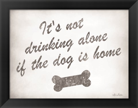 Framed Drinking Alone Print