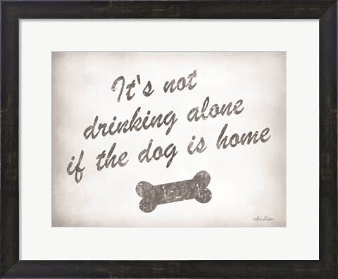 Framed Drinking Alone Print
