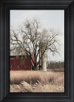 Framed Painted Silo Print
