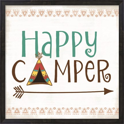 Framed Happy Camper Print