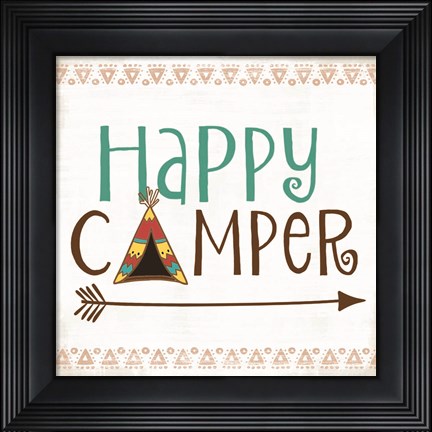 Framed Happy Camper Print