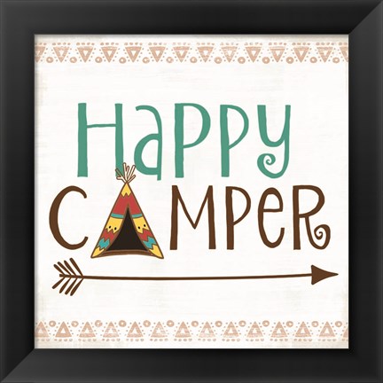 Framed Happy Camper Print