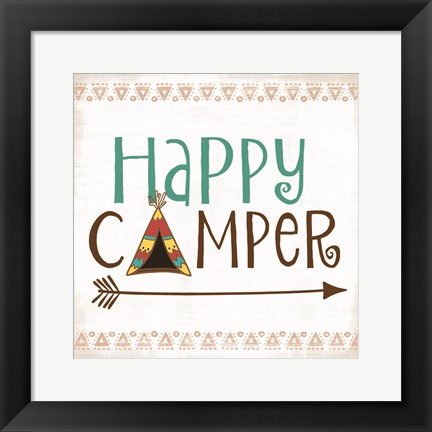 Framed Happy Camper Print