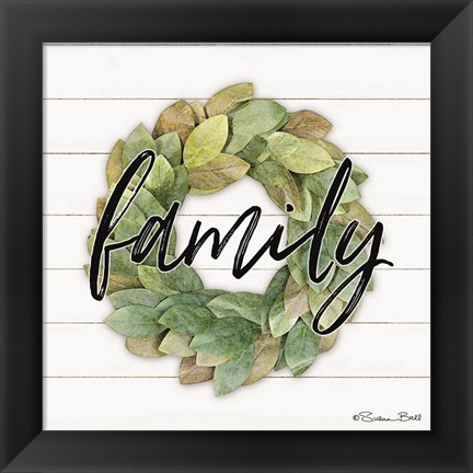 Framed Family Wreath Print