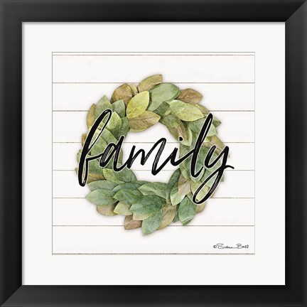 Framed Family Wreath Print