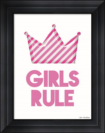Framed Girls Rule Print