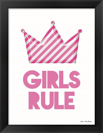 Framed Girls Rule Print