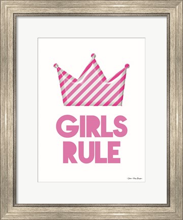 Framed Girls Rule Print