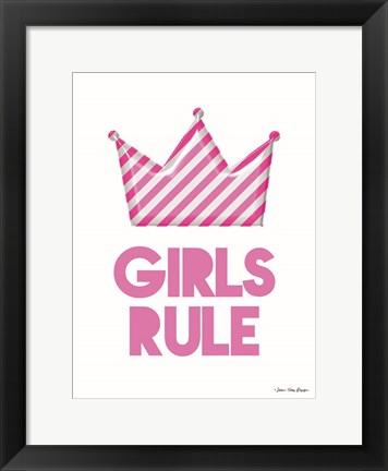 Framed Girls Rule Print