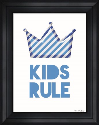 Framed Kids Rule Print