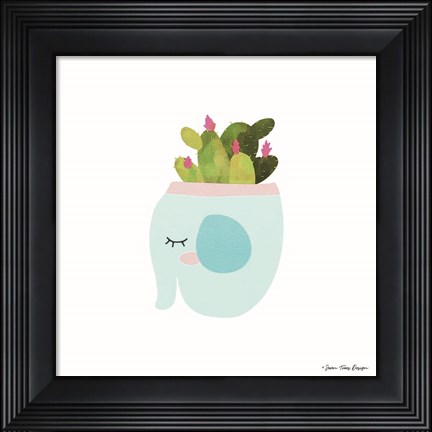 Framed Elephant Plant Print