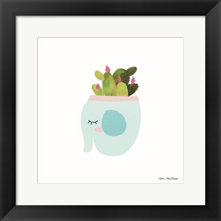 Framed Elephant Plant Print