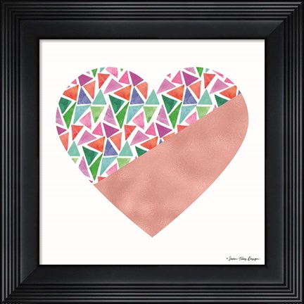 Framed Colorful Heart Print