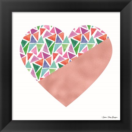 Framed Colorful Heart Print