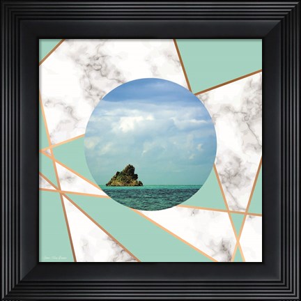 Framed Marble Polygonal Island Print