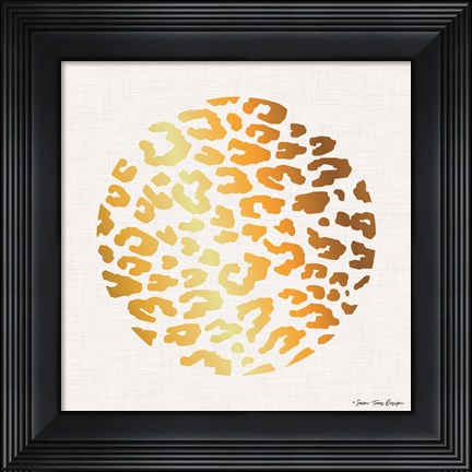 Framed Gold Leopard Print