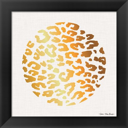 Framed Gold Leopard Print