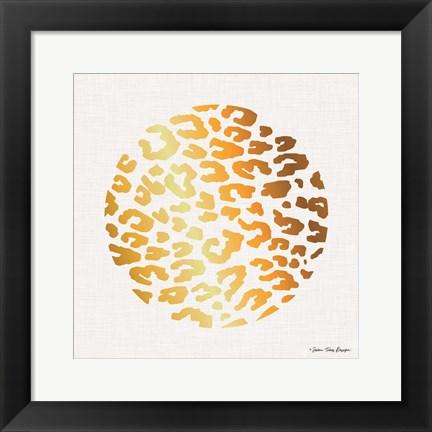 Framed Gold Leopard Print