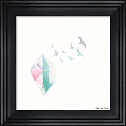 Framed Crystal Birds I Print