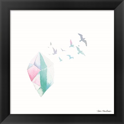 Framed Crystal Birds I Print