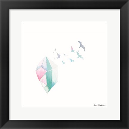 Framed Crystal Birds I Print