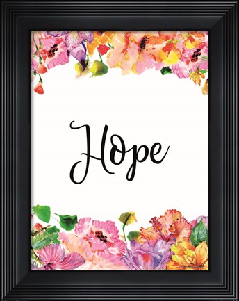 Framed Floral Hope Print