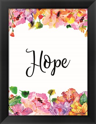 Framed Floral Hope Print