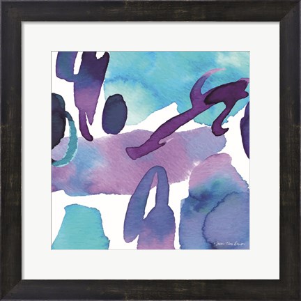 Framed Modern Violet Watercolor Print