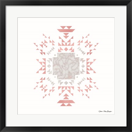 Framed Pink Aztec I Print