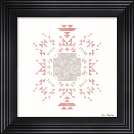 Framed Pink Aztec I Print
