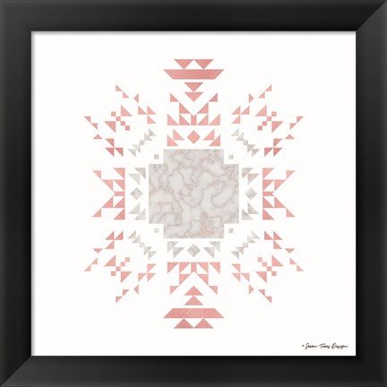 Framed Pink Aztec I Print