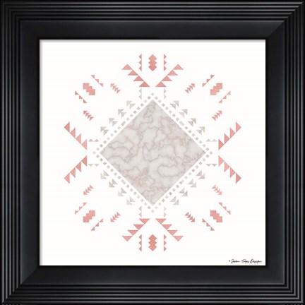 Framed Pink Aztec II Print