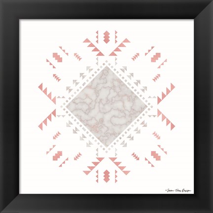 Framed Pink Aztec II Print