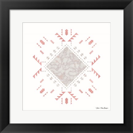 Framed Pink Aztec II Print