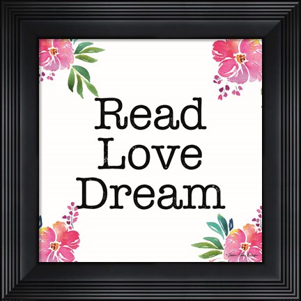 Framed Red, Love, Dream Print