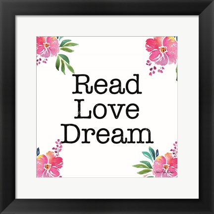 Framed Red, Love, Dream Print