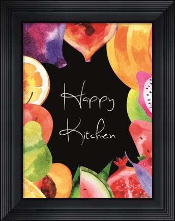 Framed Happy Kitchen Print