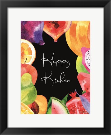 Framed Happy Kitchen Print