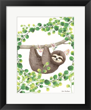 Framed Hanging Around Sloth II Print