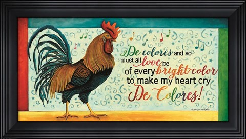 Framed De Colores Print