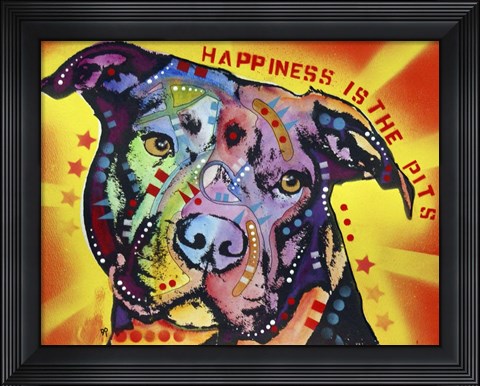 Framed Happiness Is The Pits Sunray Print