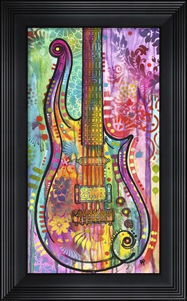 Framed Prince Cloud Guitar Print