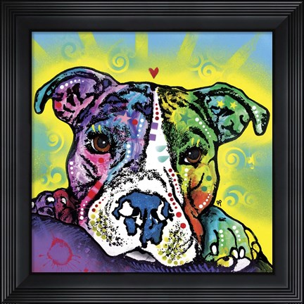 Framed Baby Pit Bull Print