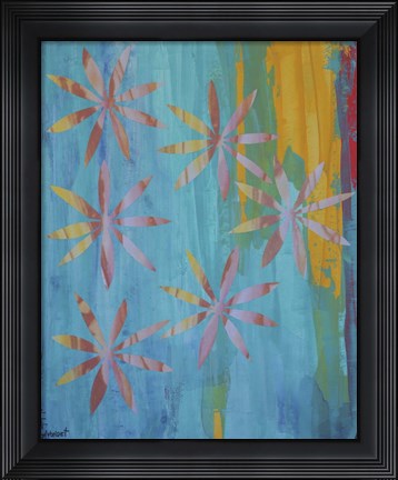 Framed Stained Glass Blooms I Print