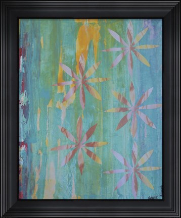 Framed Stained Glass Blooms II Print