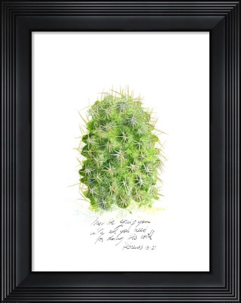 Framed Cactus Verse I Print